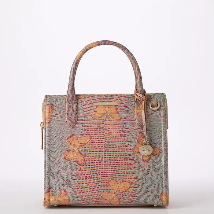 Women Brahmin Satchels Small Caroline Mandarin Orange Heatwave
