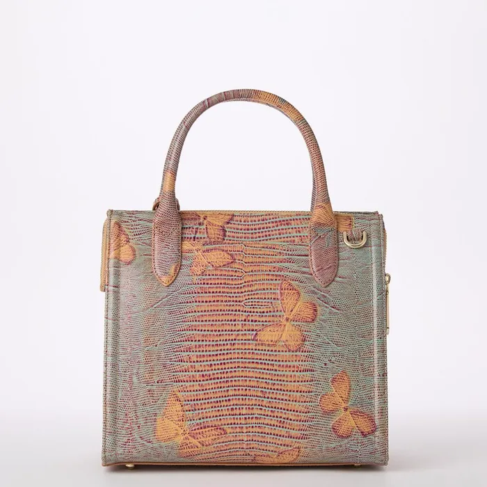 Women Brahmin Satchels Small Caroline Mandarin Orange Heatwave Women Brahmin Satchels Small Caroline Mandarin Orange Heatwave
