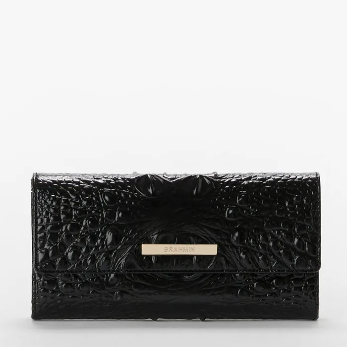 Women Brahmin Wallets and Wristlets Cordelia Wallet Black Melbourne