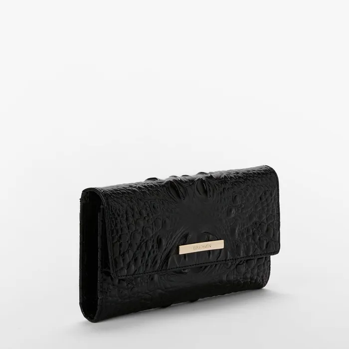 Women Brahmin Wallets and Wristlets Cordelia Wallet Black Melbourne Women Brahmin Wallets and Wristlets Cordelia Wallet Black Melbourne