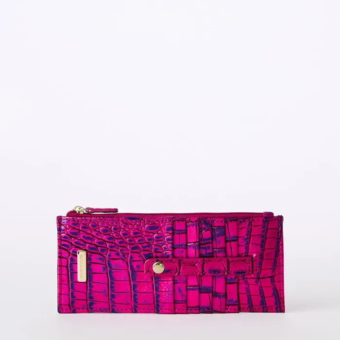 Women Brahmin Wallets and Wristlets Credit Card Wallet Voltage Violet