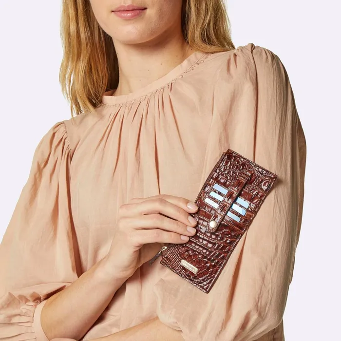 Women Brahmin Wallets and Wristlets Credit Card Wallet Voltage Violet Women Brahmin Wallets and Wristlets Credit Card Wallet Voltage Violet