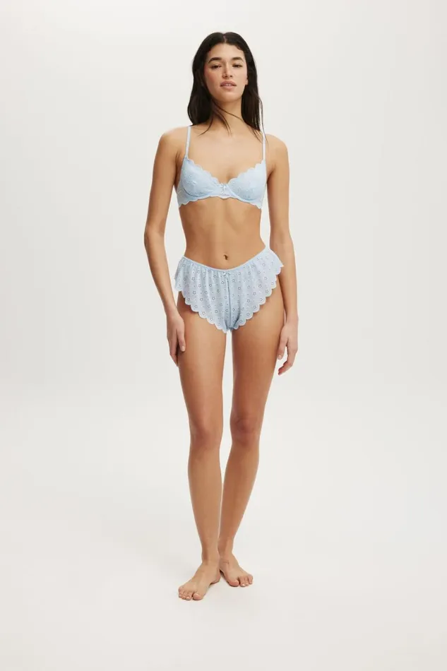 Women Bras Cotton On Broderie Underwire Bra Eiffel Sky