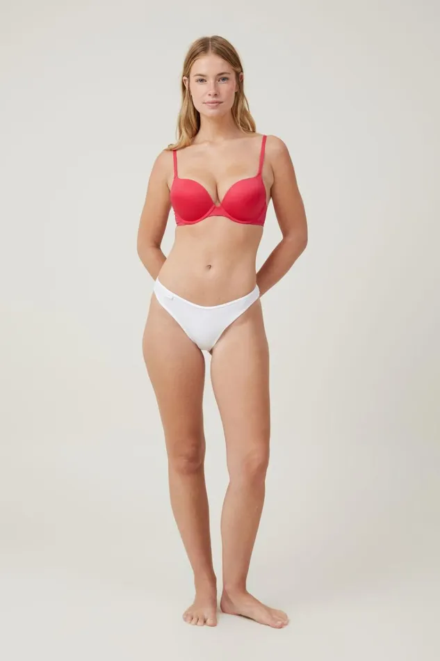 Women Bras Cotton On Ultimate Comfort Push Up2 TShirt Bra Rose Red Women Bras Cotton On Ultimate Comfort Push Up2 TShirt Bra Rose Red
