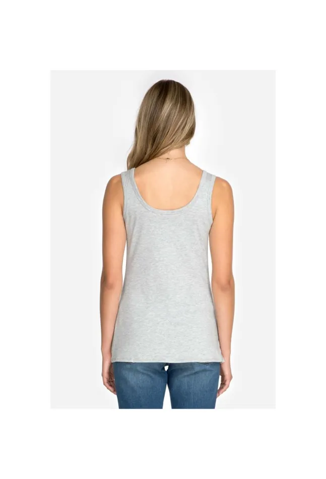 Women Calme Basic Tank Heather Grey Johnny Was Tops