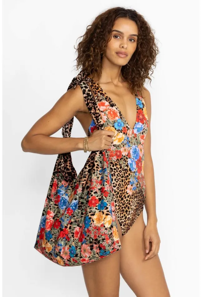 Women Cheetah Ring Beach Bag Cheetah Johnny Was Handbags