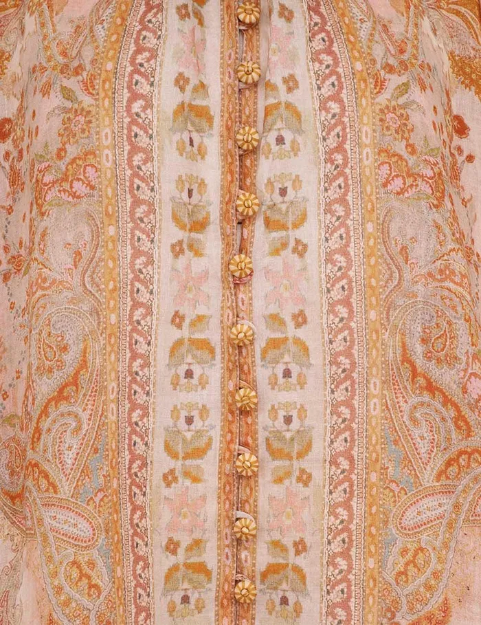 Women Clothing Zimmermann Acacia Billow Blouse Creampink Multi