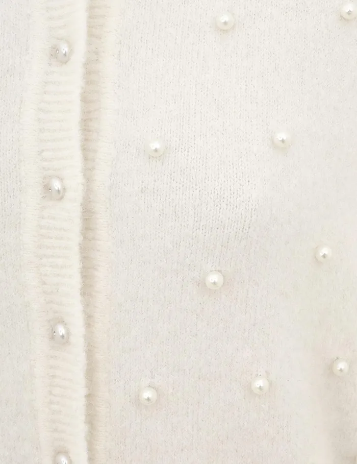 Women Clothing Zimmermann Crush Beaded Cardigan Ivorypearl