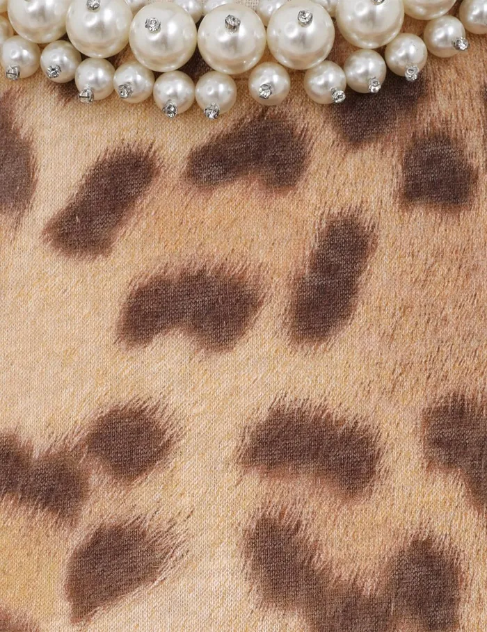 Women Clothing Zimmermann Crush Embellished Tee Dark Leopard
