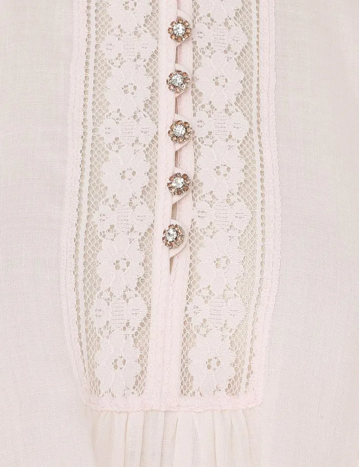 Women Clothing Zimmermann Crush Lace Billow Mini Dress Shell