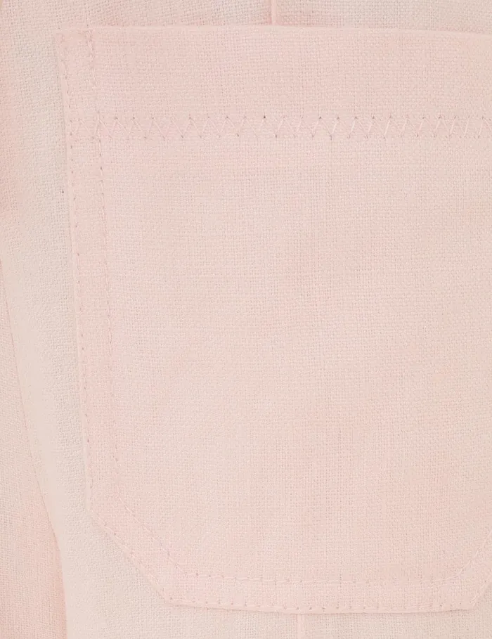 Women Clothing Zimmermann Crush Linen Flare Pant Pink