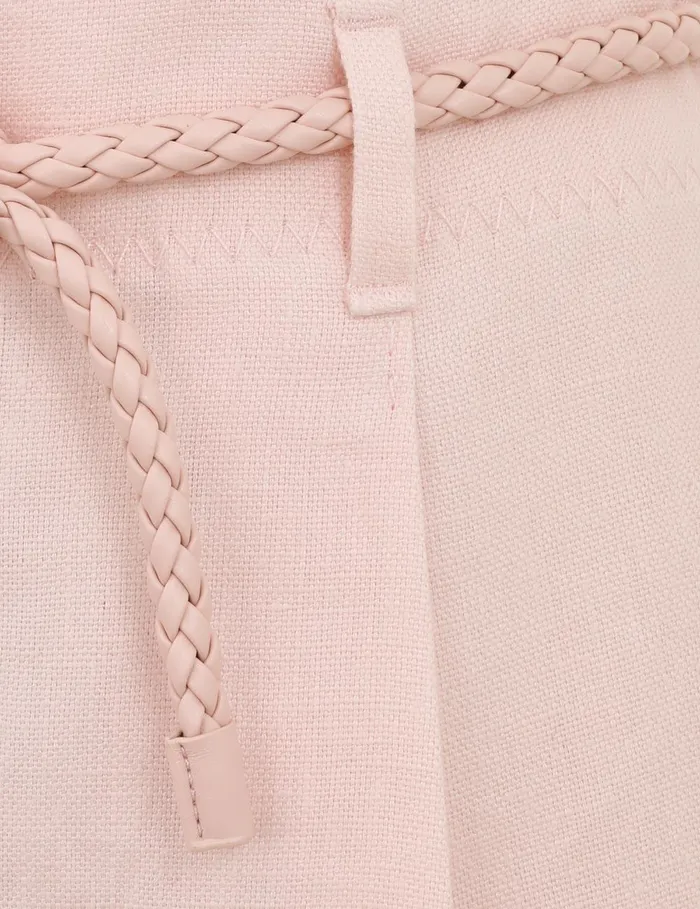 Women Clothing Zimmermann Crush Linen Tuck Short Pink