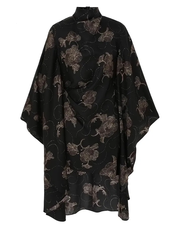 Women Clothing Zimmermann Eden Draped Tunic Black Sketch