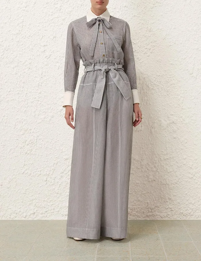 Women Clothing Zimmermann Illustration Paperbag Pant Stripe