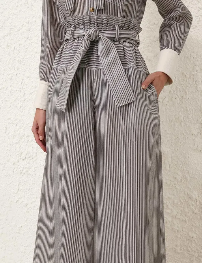 Women Clothing Zimmermann Illustration Paperbag Pant Stripe