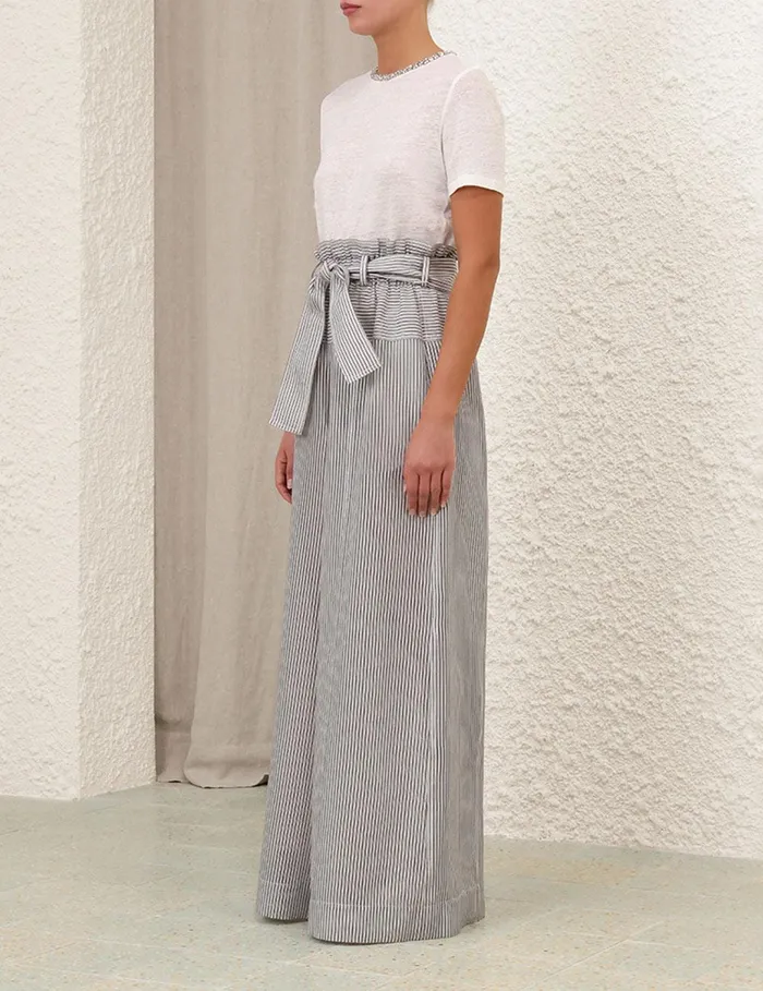 Women Clothing Zimmermann Illustration Paperbag Pant Stripe