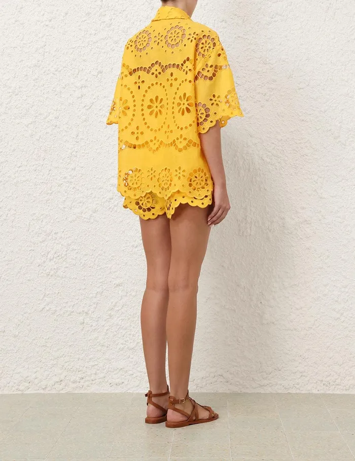 Women Clothing Zimmermann Pop Embroidered Shirt Mango