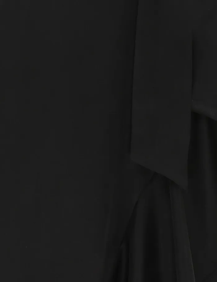 Women Clothing Zimmermann Silk Wrap Midi Dress Black