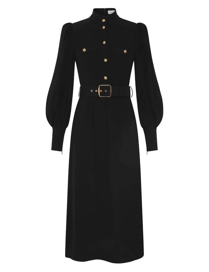 Women Clothing Zimmermann Utility Midi Dress Black