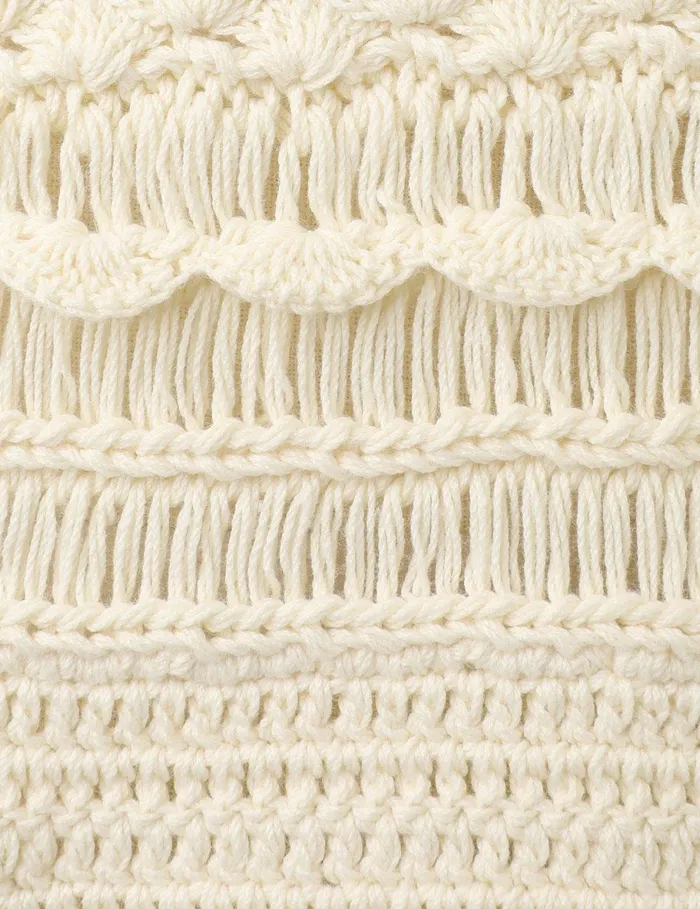 Women Clothing Zimmermann Waverly Crochet Midi Skirt Cream