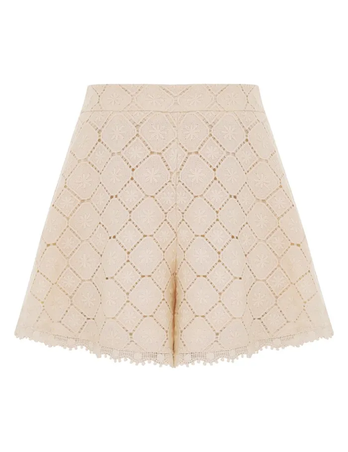 Women Clothing Zimmermann Wylie Crochet Short Tea