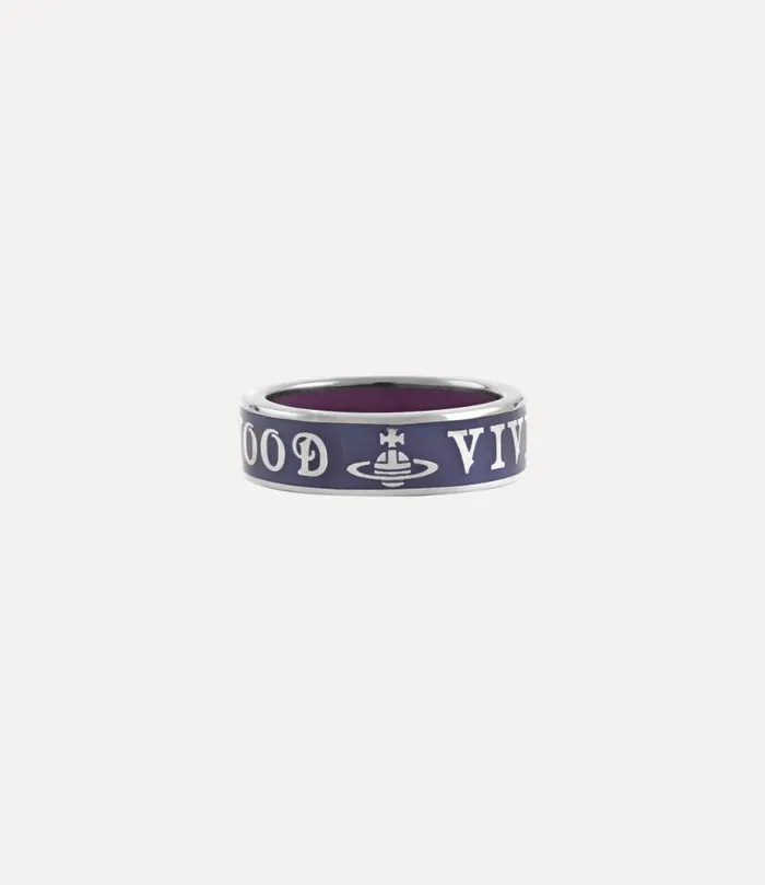 Women Conduit Street Ring Platinumnavyaubergineenamel Vivienne Westwood Rings Women Conduit Street Ring Platinumnavyaubergineenamel Vivienne Westwood Rings