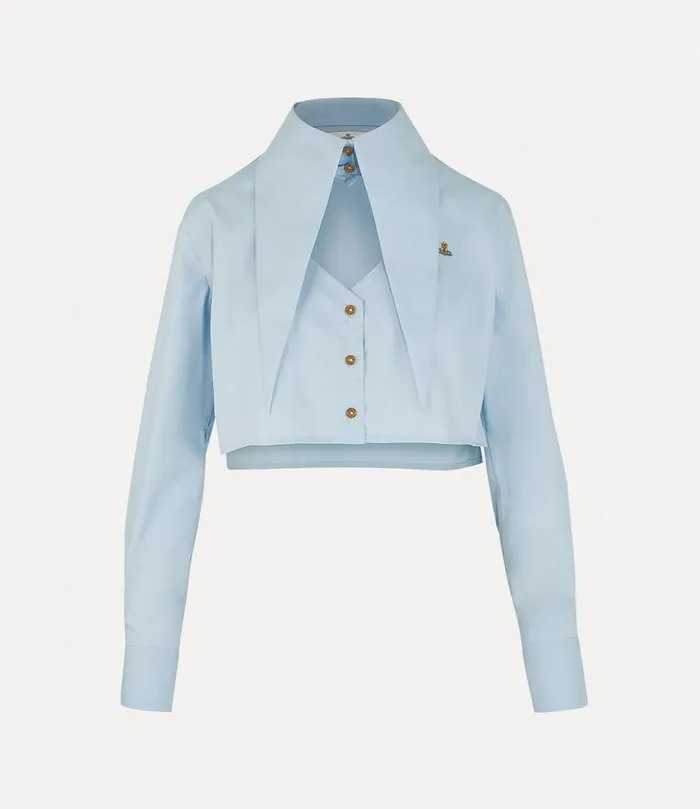 Women Cut Off Heart Shirt Blue Vivienne Westwood Tops And Shirts