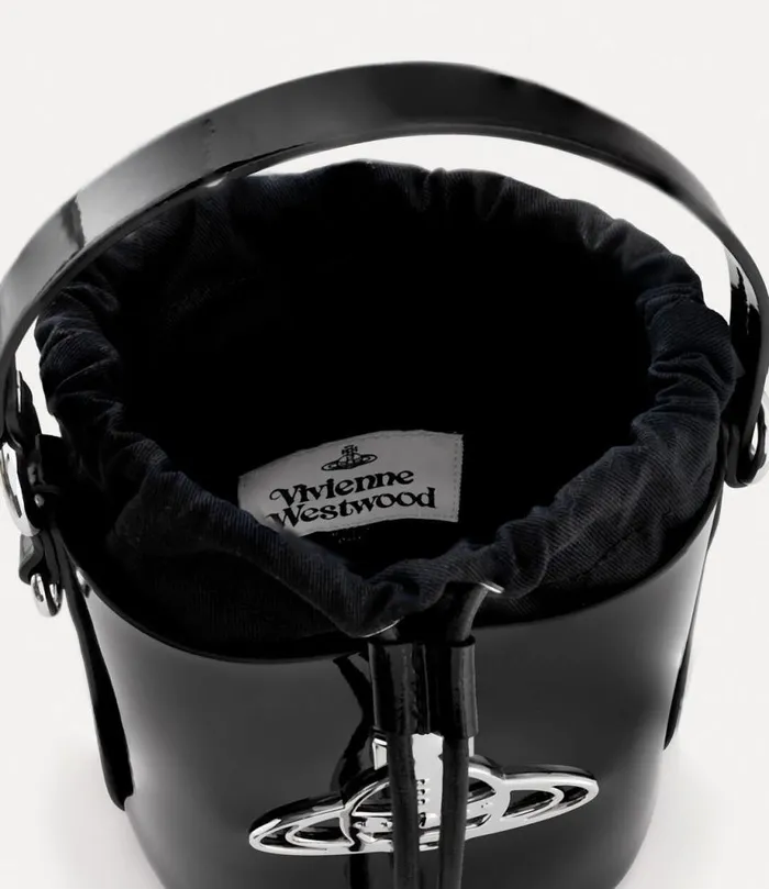 Women Daisy Small Drawstring Bucket Bag Black Vivienne Westwood Handbags Women Daisy Small Drawstring Bucket Bag Black Vivienne Westwood Handbags