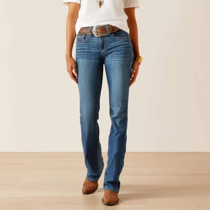 Women Denim Ariat Arrow Fit Perfect Rise Alina Boot Cut Vermont