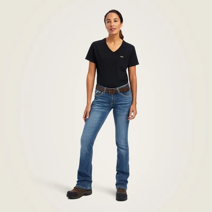Women Denim Ariat Rebar Riveter Boot Cut Jean Malibu Women Denim Ariat Rebar Riveter Boot Cut Jean Malibu