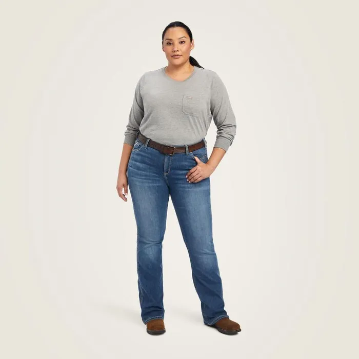 Women Denim Ariat Rebar Riveter Boot Cut Jean Malibu Women Denim Ariat Rebar Riveter Boot Cut Jean Malibu