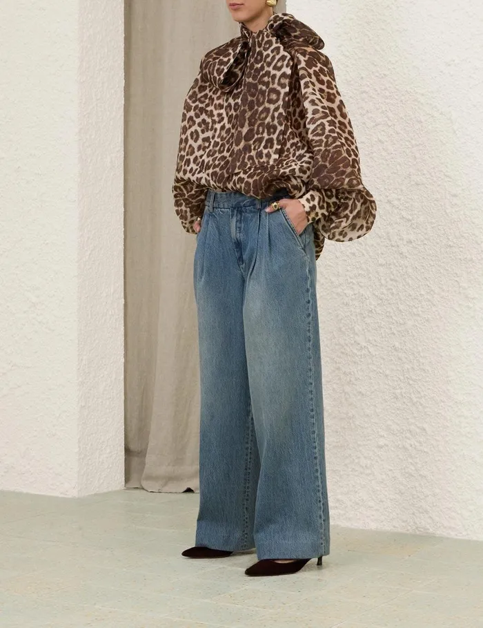 Women Denim Zimmermann Illustration Denim Pant Neptune