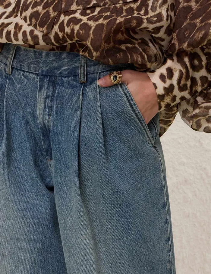 Women Denim Zimmermann Illustration Denim Pant Neptune