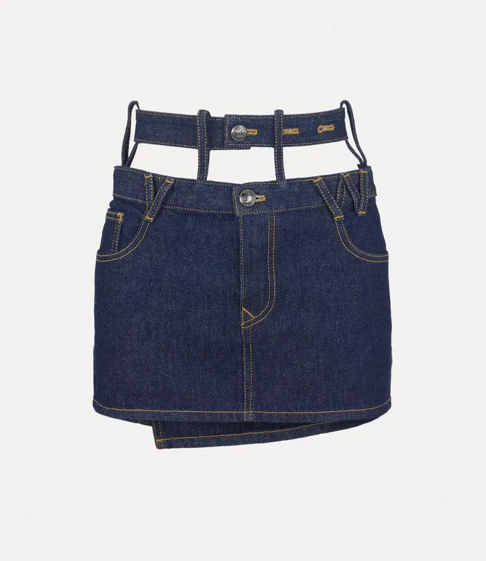 Women Double Waistband Foam Skirt Sunkenorbindigo Vivienne Westwood Skirts