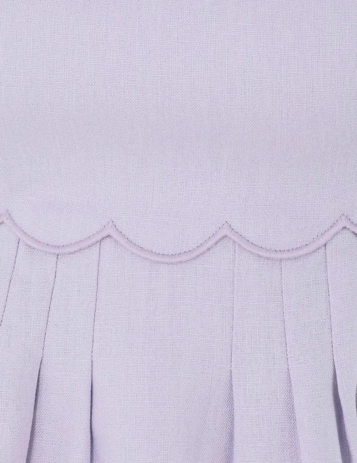 Women Dresses and Coverups Zimmermann Halliday Scallop Mini Dress Lilac