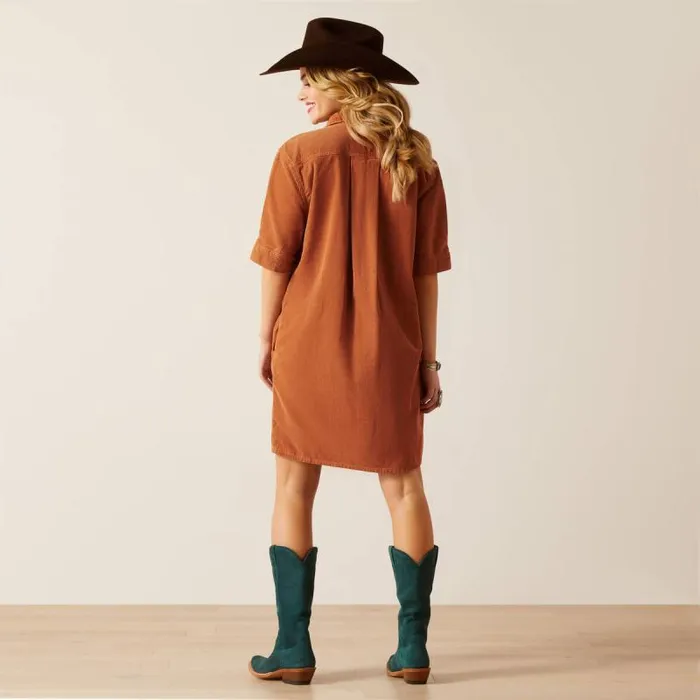 Women Dresses and Skirts Ariat Corduroy Dress Khakicamel Women Dresses and Skirts Ariat Corduroy Dress Khakicamel
