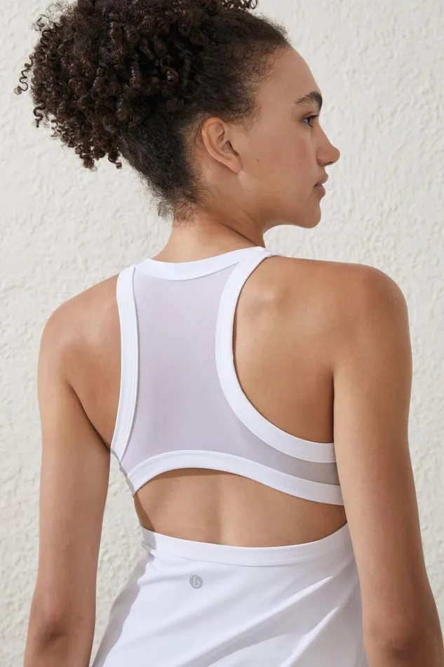 Women Dresses Cotton On Active Mesh Back Dress White