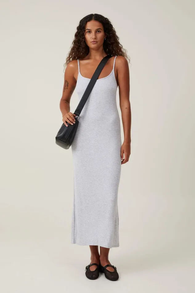 Women Dresses Cotton On Staple 90S Slip Maxi Dress Grey Marle