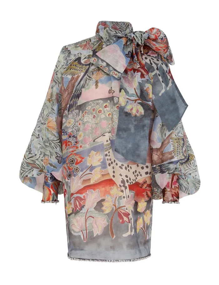 Women Dresses Zimmermann Illustration Billow Shift Eden Garden