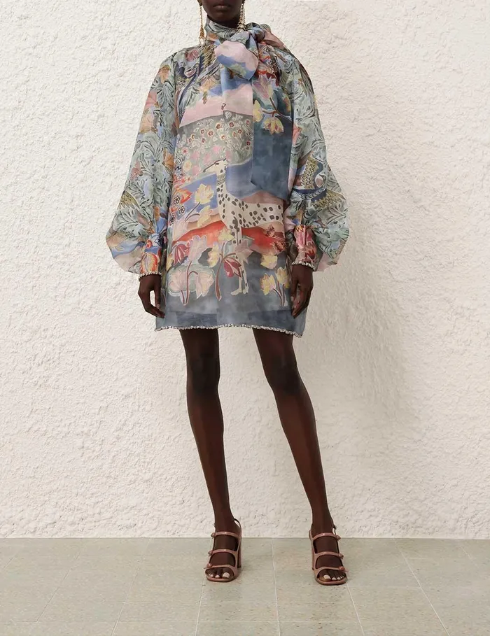Women Dresses Zimmermann Illustration Billow Shift Eden Garden