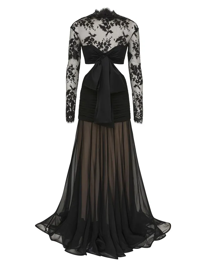 Women Dresses Zimmermann Illustration Flounce Gown Black