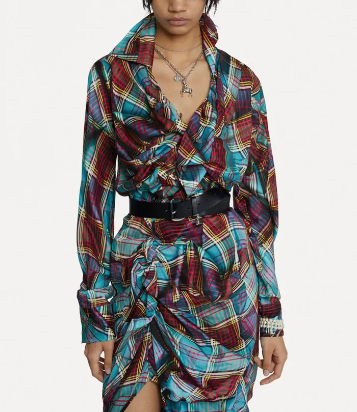 Women Drunken Shirt Multitartan Vivienne Westwood Tops And Shirts