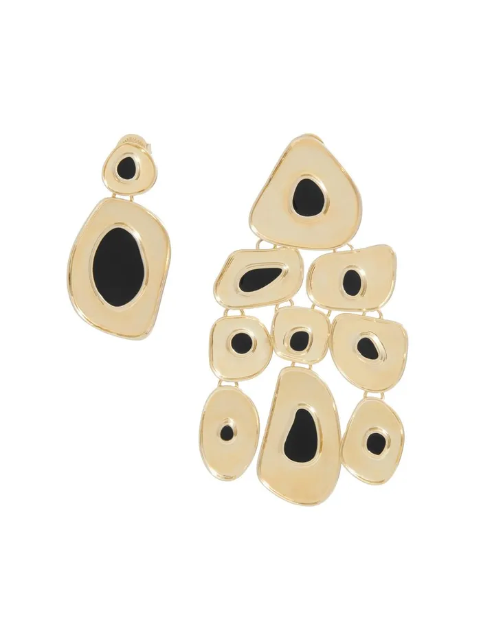 Women Earrings Zimmermann Petal Chandeliers Goldblack