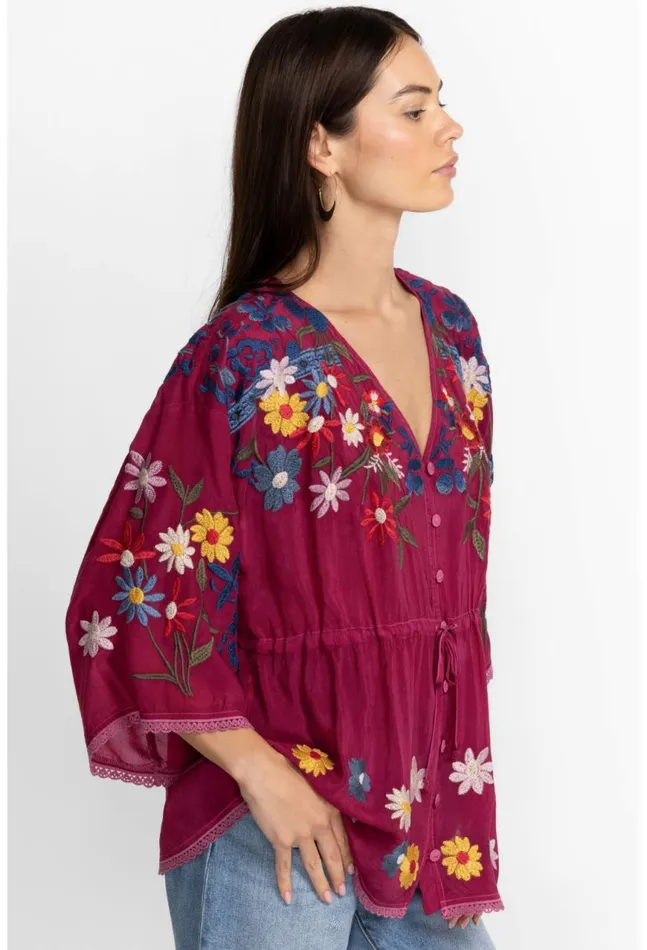 Women Edith Blouse Rumba Red Johnny Was Tops