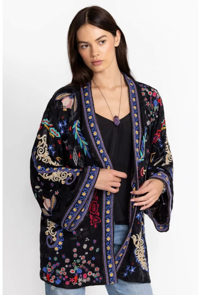 Women Elletra Kimono Reversible Black Johnny Was Kimonos