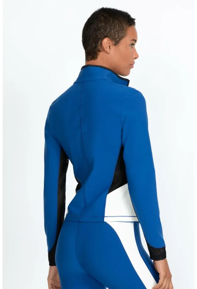 Women Endurance Mesh Zip Jacket True Blue Johnny Was Outerwear