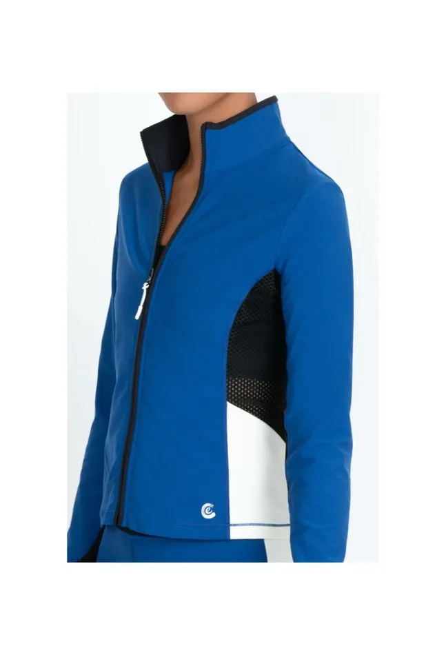 Women Endurance Mesh Zip Jacket True Blue Johnny Was Outerwear