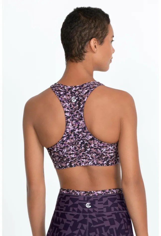 Women Endurance Reversible Sports Bra Vintage Violet Prism Johnny Was Tops