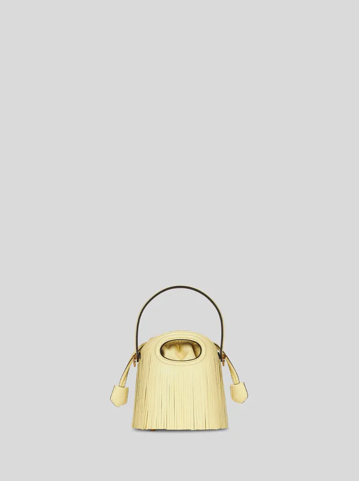Women Etro Bucket Bags Small Saturno Bag With Fringing Yellow Women Etro Bucket Bags Small Saturno Bag With Fringing Yellow