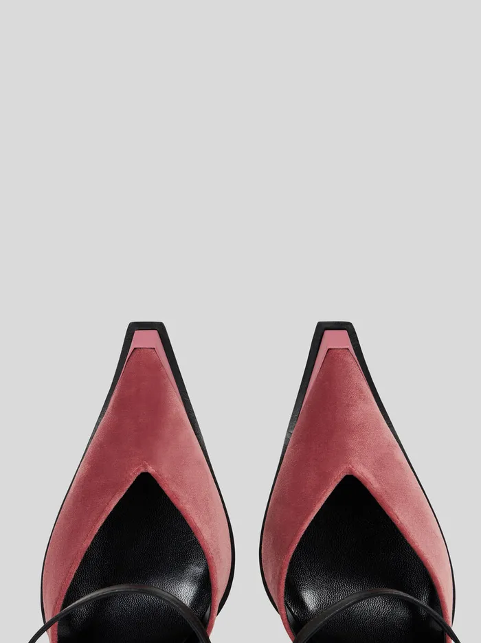 Women Etro Court Shoes Leather And Velvet Court Shoes Pink